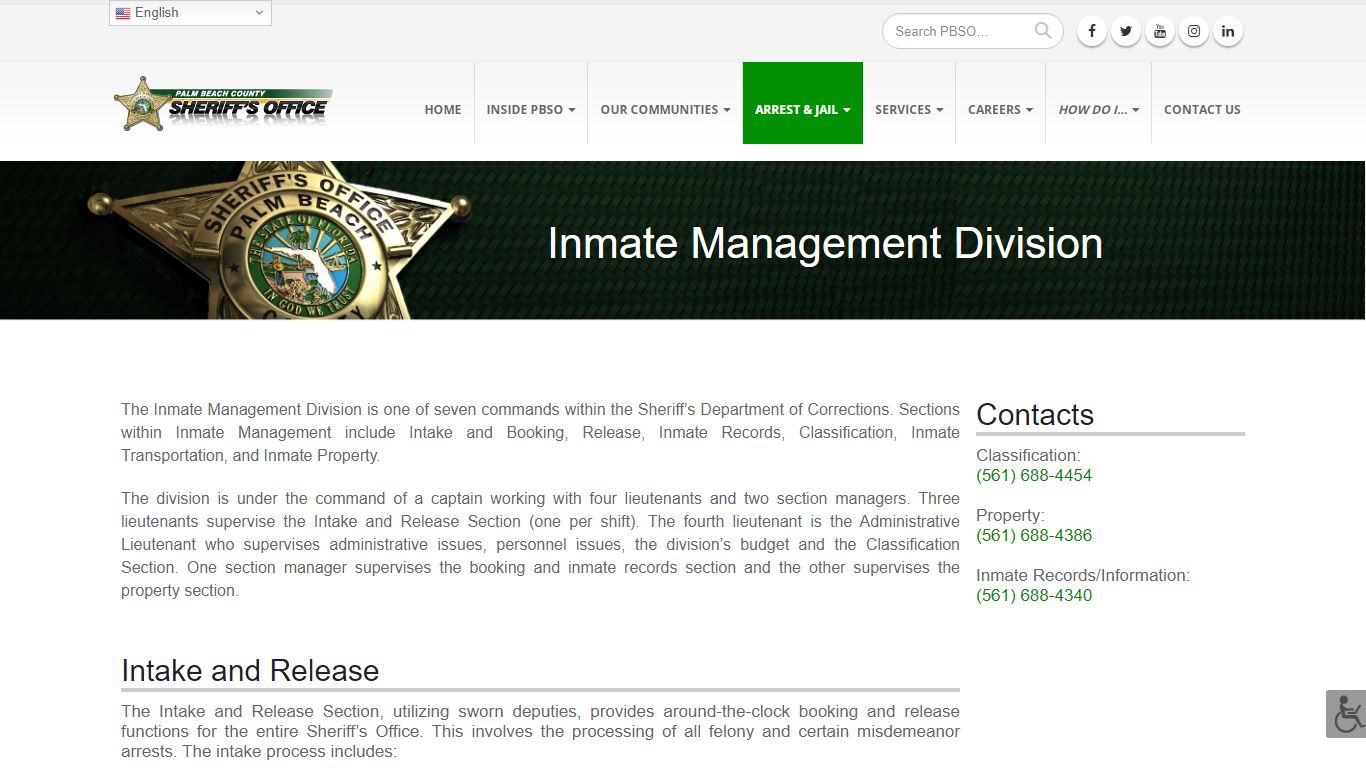 Inmate Management Division - Palm Beach County Sheriff's ...