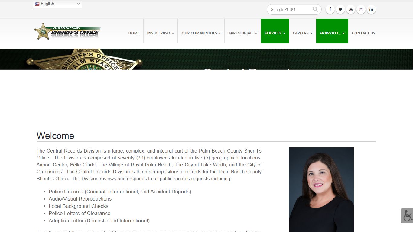 Central Records - Palm Beach County Sheriff's Office